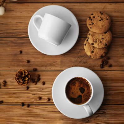MILL MINI, šolja za espresso sa tacnom od fine keramike, 100 ml, bela