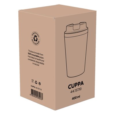 CUPPA, čaša za poneti, 400 ml, crna