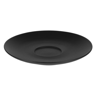 TOTEM, set od dve keramičke šolje za cappuccino sa tacnama, 2 x 200 ml, crni