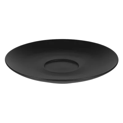 TOTEM, set od dve keramičke šolje za cappuccino sa tacnama, 2 x 200 ml, crni