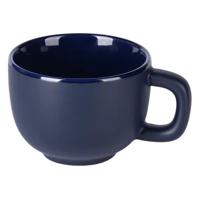 TOTEM, set od dve keramičke šolje za cappuccino sa tacnama, 2 x 200 ml, plavi