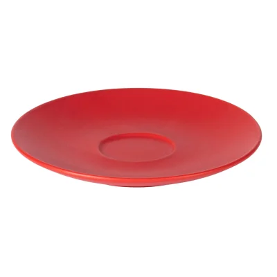 TOTEM, set od dve keramičke šolje za cappuccino sa tacnama, 2 x 200 ml, crveni