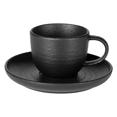 Set od dve keramičke šolje za cappuccino sa tacnama, 2 x 180 ml TRIBECA