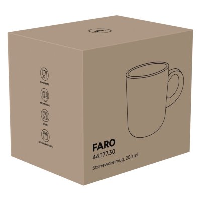 FARO, keramička šolja, 280 ml, crvena