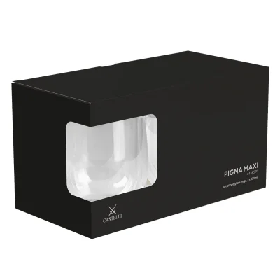 PIGNA MAXI, set od dve staklene šolje sa dvostrukim zidom, 2 x 330 ml
