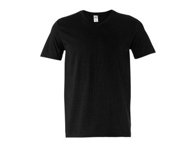VASCO, pamučna majica sa v-izrezom, crna