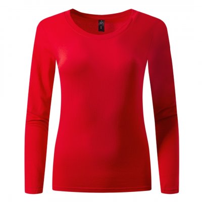 MISS, ženska pamučna majica dugih rukava, 160 g/m2, crvena