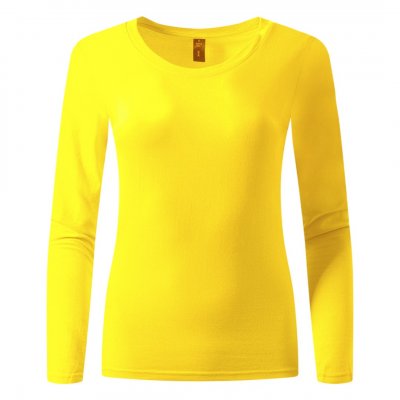 MISS, ženska pamučna majica dugih rukava, 160 g/m2, žuta