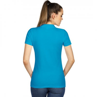 UNA, ženska pamučna polo majica, tirkizno plava