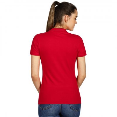 UNA, ženska pamučna polo majica, crvena