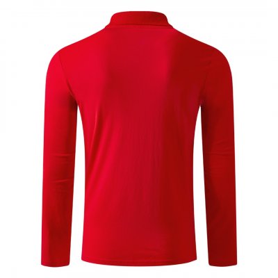 UNO LSL, pamučna polo majica dugih rukava, 180 g/m2, crvena