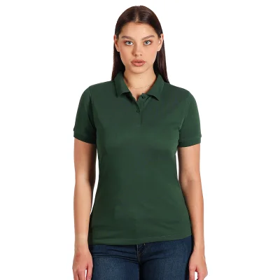 GO GREEN LADY, ženska polo majica, 180 g/m2, tamno zelena