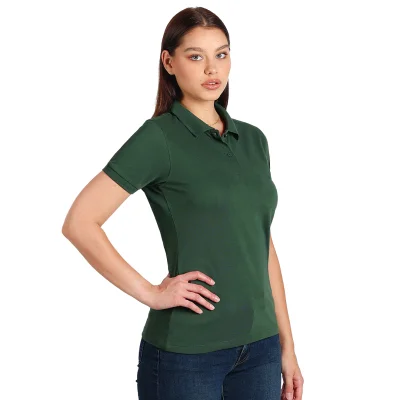 GO GREEN LADY, ženska polo majica, 180 g/m2, tamno zelena