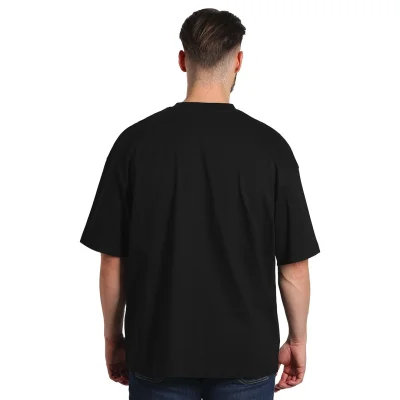 BIG T, široka majica od organskog pamuka, 220 g/m2, crna