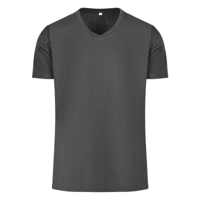 TARGET V MEN, pamučna majica, v izrez, 160 g/m2, tamno siva