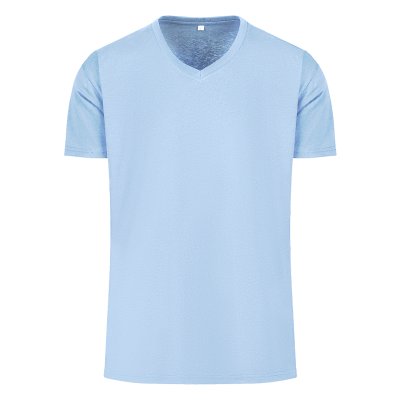 TARGET V MEN, pamučna majica, v izrez, 160 g/m2, svetlo plava