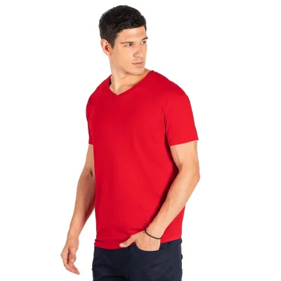 TARGET V MEN, pamučna majica, v izrez, 160 g/m2, crvena