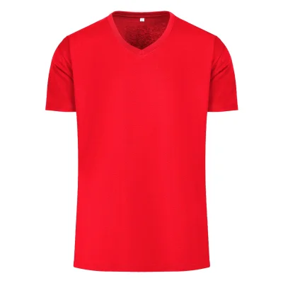 TARGET V MEN, pamučna majica, v izrez, 160 g/m2, crvena