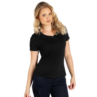 TARGET V LADY, ženska pamučna majica, v-izrez, 160 g/m2, crna