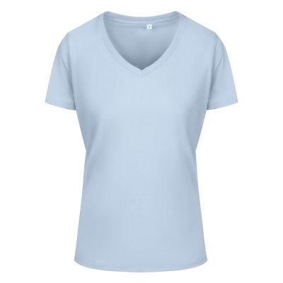 TARGET V LADY, ženska pamučna majica, v-izrez, 160 g/m2, svetlo plava