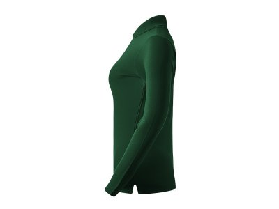 LINDA, ženska pamučna polo majica dugih rukava, zelena