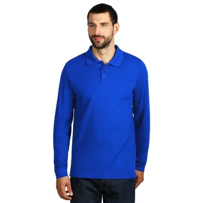 GATOR, pamučna polo majica dugih rukava, rojal plava