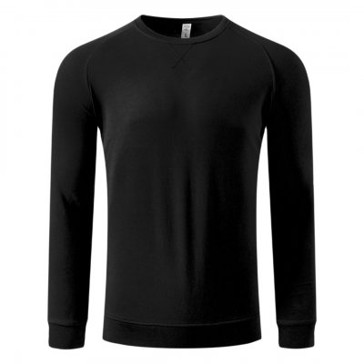 WING, dukserica sa raglan rukavima i okruglim izrezom, 260 g/m2, crna