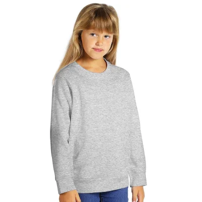 SPRING KID, dečja dukserica, okrugli izrez, 280 g/m2, pepeljasta