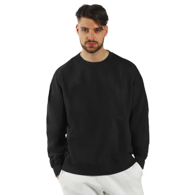 BIG, unisex široka dukserica od organskog pamuka, 300 g/m2, crna