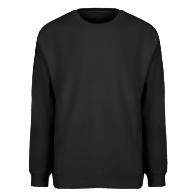 BIG, unisex široka dukserica od organskog pamuka, 300 g/m2, crna