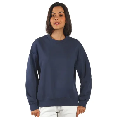 BIG, unisex široka dukserica od organskog pamuka, 300 g/m2, plava