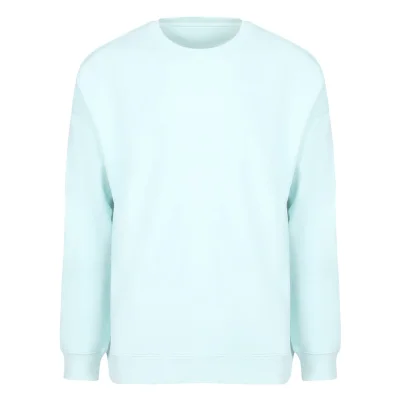 BIG, unisex široka dukserica od organskog pamuka, 300 g/m2, svetlo plava