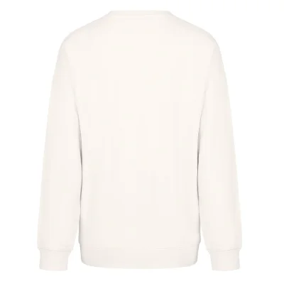 BIG, unisex široka dukserica od organskog pamuka, 300 g/m2, krem-bela