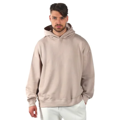 BIG HOODY, široka dukserica sa kapuljačom od organskog pamuka, 300 g/m2, svetlo braon