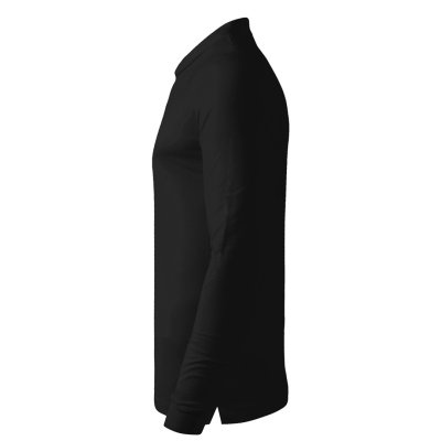AZZURRO II LSL, pamučna polo majica dugih rukava, 180 g/m2, crna