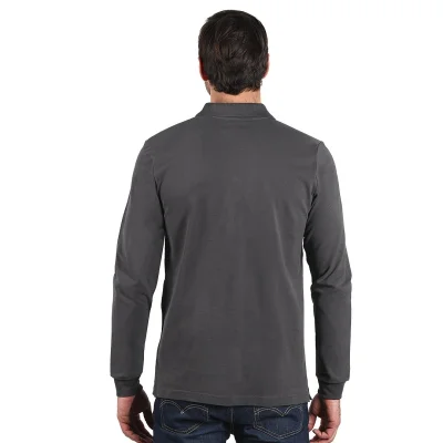 AZZURRO II LSL, pamučna polo majica dugih rukava, 180 g/m2, tamno siva