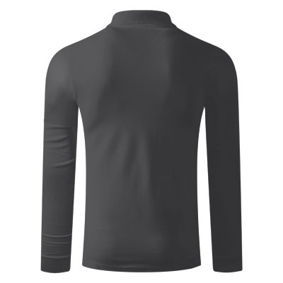 AZZURRO II LSL, pamučna polo majica dugih rukava, 180 g/m2, tamno siva