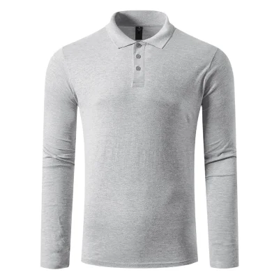 AZZURRO II LSL, pamučna polo majica dugih rukava, 180 g/m2, pepeljasta