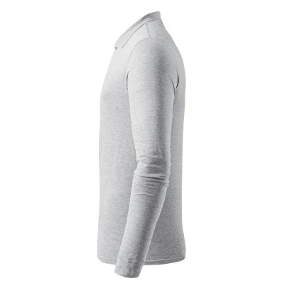 AZZURRO II LSL, pamučna polo majica dugih rukava, 180 g/m2, pepeljasta