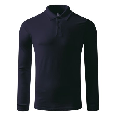 AZZURRO II LSL, pamučna polo majica dugih rukava, 180 g/m2, plava