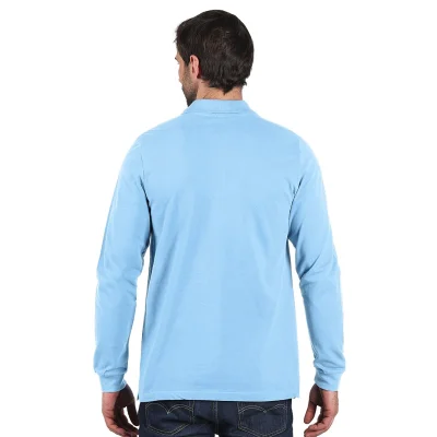 AZZURRO II LSL, pamučna polo majica dugih rukava, 180 g/m2, svetlo plava