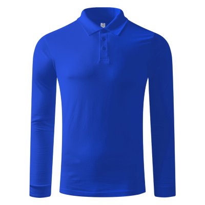 AZZURRO II LSL, pamučna polo majica dugih rukava, 180 g/m2, rojal plava