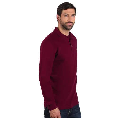 AZZURRO II LSL, pamučna polo majica dugih rukava, 180 g/m2, bordo
