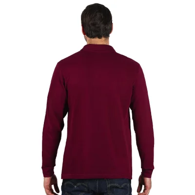 AZZURRO II LSL, pamučna polo majica dugih rukava, 180 g/m2, bordo