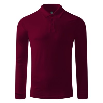 AZZURRO II LSL, pamučna polo majica dugih rukava, 180 g/m2, bordo