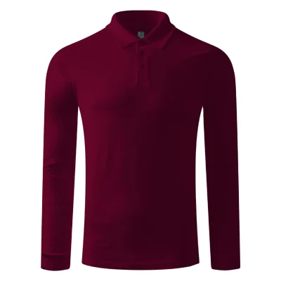 AZZURRO II LSL, pamučna polo majica dugih rukava, 180 g/m2, bordo