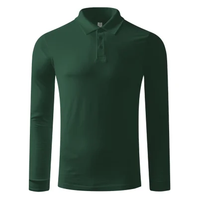 AZZURRO II LSL, pamučna polo majica dugih rukava, 180 g/m2, tamno zelena