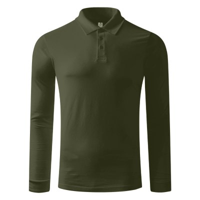 AZZURRO II LSL, pamučna polo majica dugih rukava, 180 g/m2, maslinasta