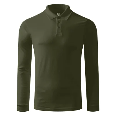 AZZURRO II LSL, pamučna polo majica dugih rukava, 180 g/m2, maslinasta