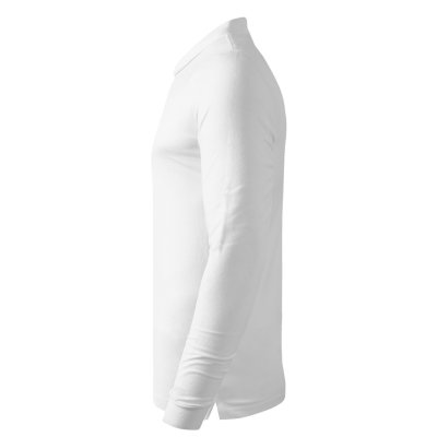 AZZURRO II LSL, pamučna polo majica dugih rukava, 180 g/m2, bela
